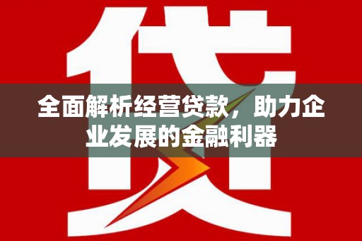 鼓楼全面解析经营贷款，助力企业发展的金融利器