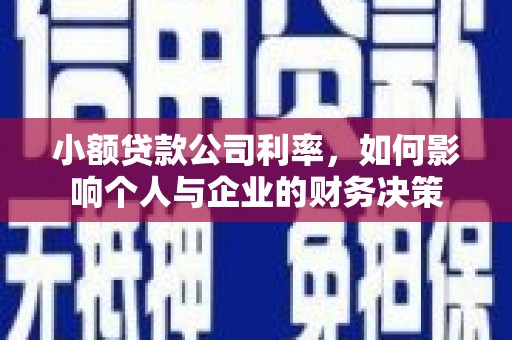 鼓楼小额贷款公司利率，如何影响个人与企业的财务决策