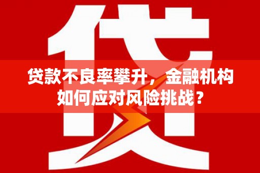 鼓楼贷款不良率攀升，金融机构如何应对风险挑战？