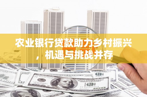 鼓楼农业银行贷款助力乡村振兴，机遇与挑战并存