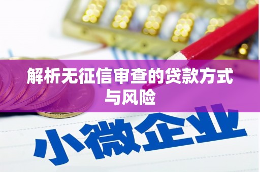 鼓楼解析无征信审查的贷款方式与风险